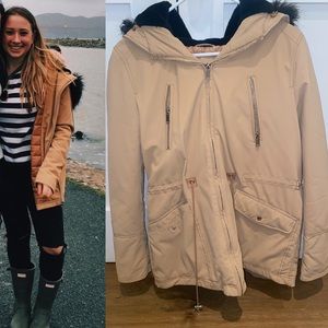 Forever 21 Faux Fur Raincoat